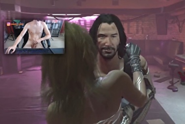 Стример забыл выключить камеру и надрачивает на Cyberpunk 2077