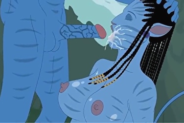 Аватар трахает Нейтири и спускает ей в рот